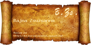 Bajna Zsuzsanna névjegykártya